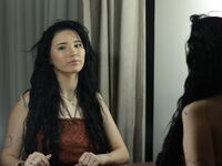 girl fingering shaved pussy FleurDivine